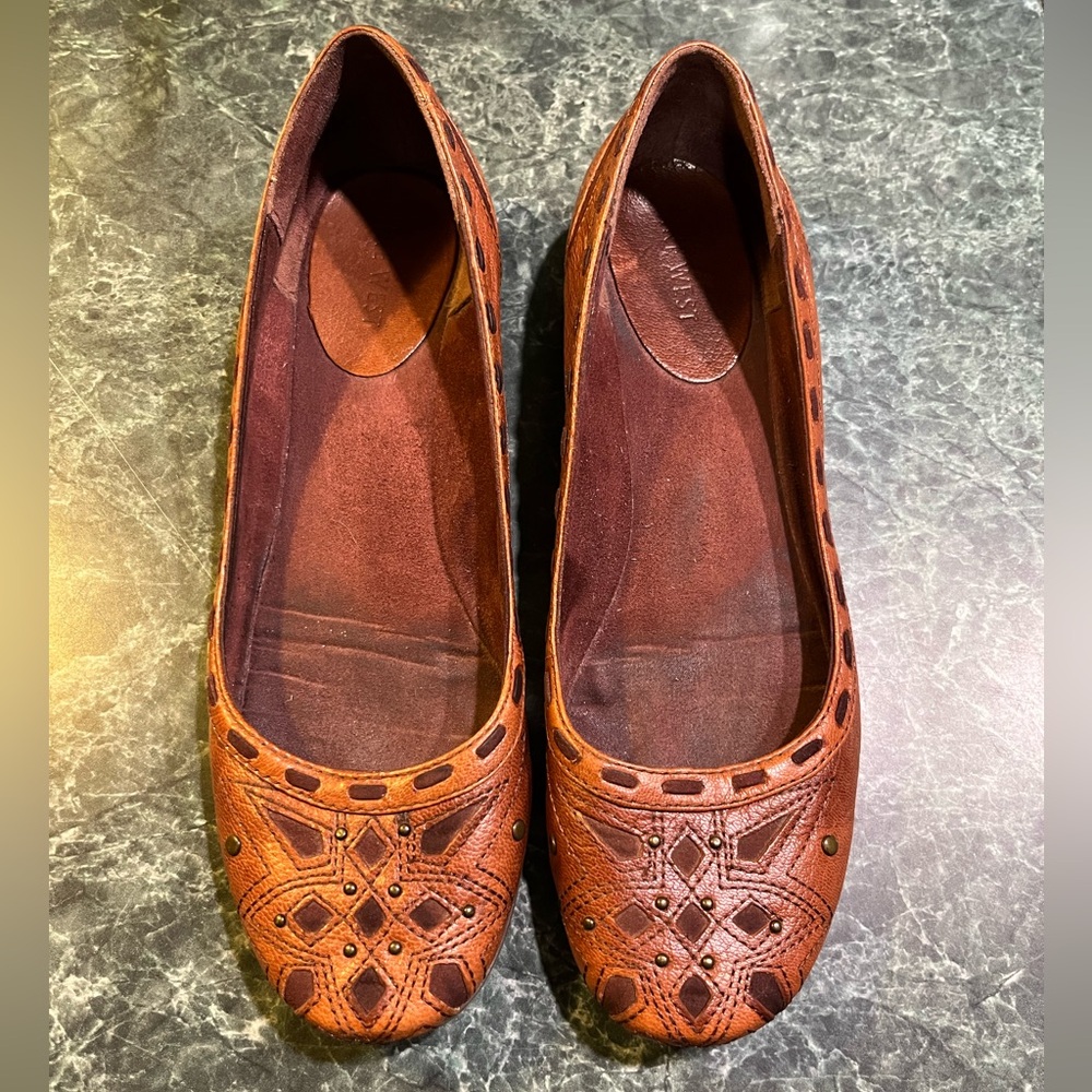 Nine West Brown Leather Loafers size 7.5